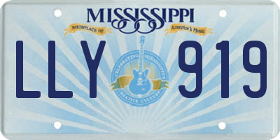 MS license plate LLY919