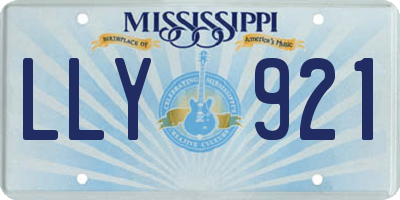 MS license plate LLY921