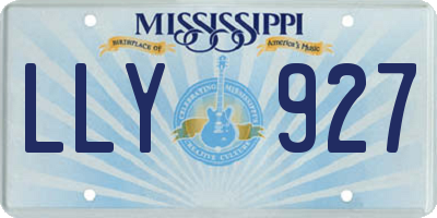 MS license plate LLY927