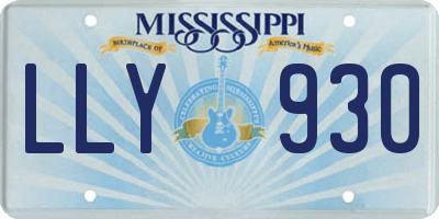 MS license plate LLY930