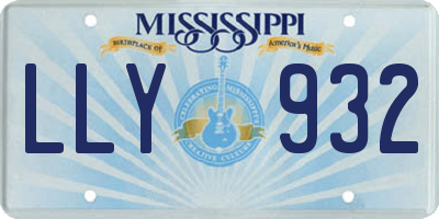 MS license plate LLY932