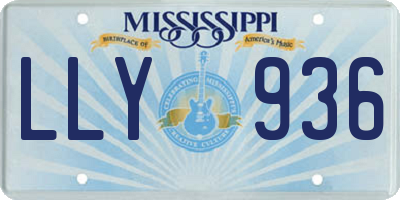 MS license plate LLY936