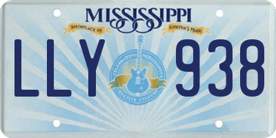 MS license plate LLY938