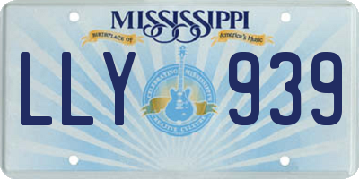 MS license plate LLY939