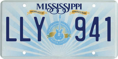 MS license plate LLY941