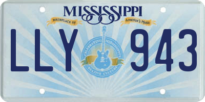 MS license plate LLY943