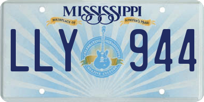 MS license plate LLY944