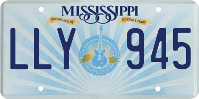MS license plate LLY945