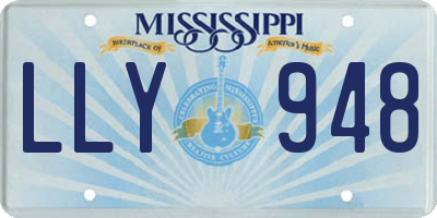 MS license plate LLY948