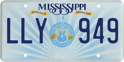 MS license plate LLY949
