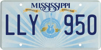 MS license plate LLY950