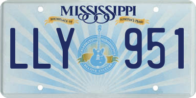 MS license plate LLY951