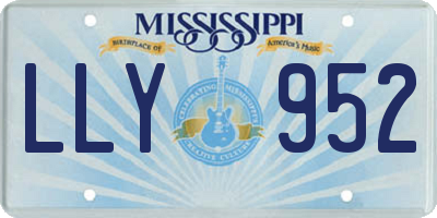 MS license plate LLY952