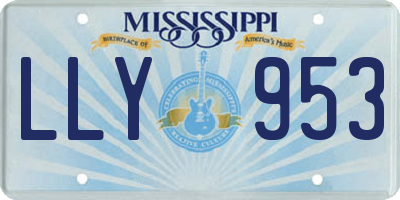 MS license plate LLY953