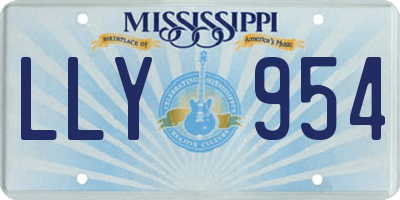 MS license plate LLY954