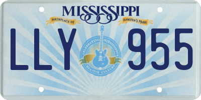 MS license plate LLY955