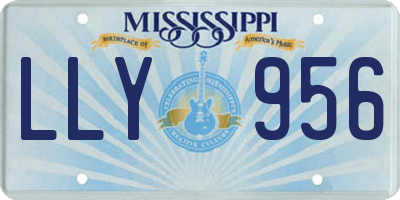 MS license plate LLY956