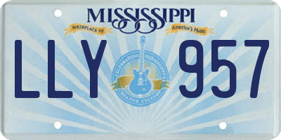MS license plate LLY957