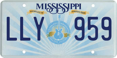 MS license plate LLY959