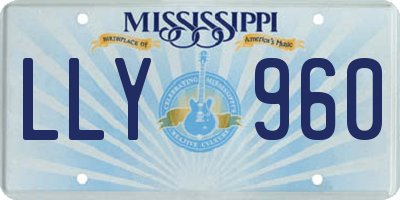 MS license plate LLY960