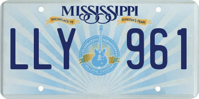 MS license plate LLY961