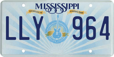 MS license plate LLY964