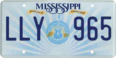 MS license plate LLY965