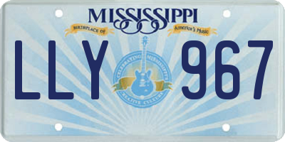 MS license plate LLY967