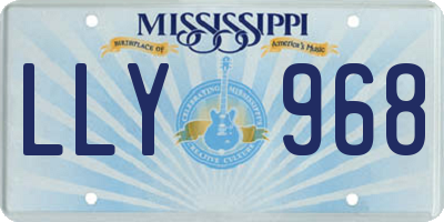 MS license plate LLY968