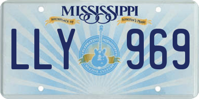 MS license plate LLY969