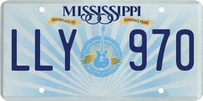 MS license plate LLY970