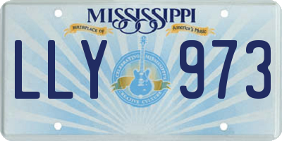 MS license plate LLY973