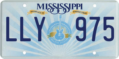 MS license plate LLY975