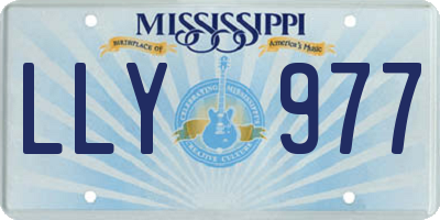 MS license plate LLY977