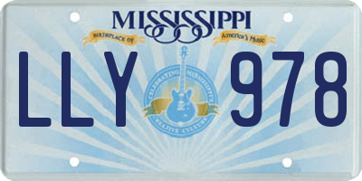 MS license plate LLY978
