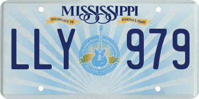 MS license plate LLY979