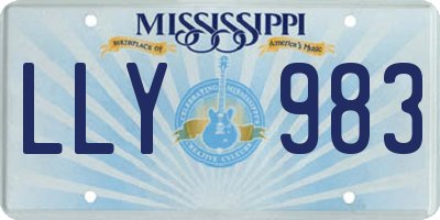 MS license plate LLY983