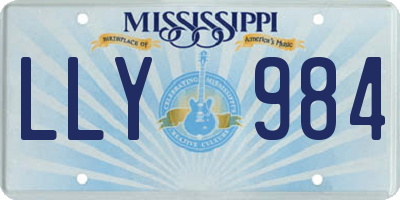 MS license plate LLY984
