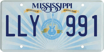 MS license plate LLY991