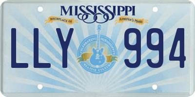 MS license plate LLY994