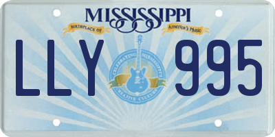 MS license plate LLY995