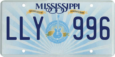 MS license plate LLY996