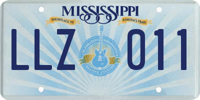 MS license plate LLZ011