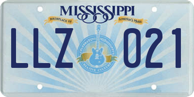 MS license plate LLZ021