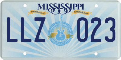 MS license plate LLZ023