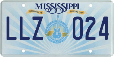 MS license plate LLZ024