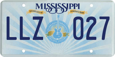 MS license plate LLZ027