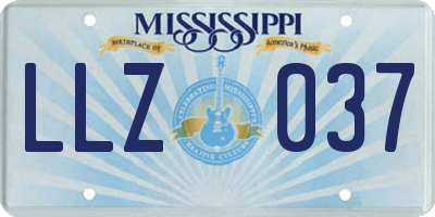 MS license plate LLZ037