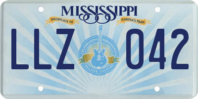 MS license plate LLZ042
