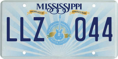 MS license plate LLZ044